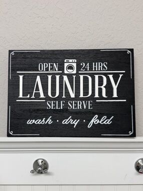 Laundry Room Wooden Plaque